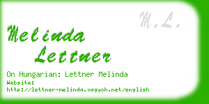 melinda lettner business card